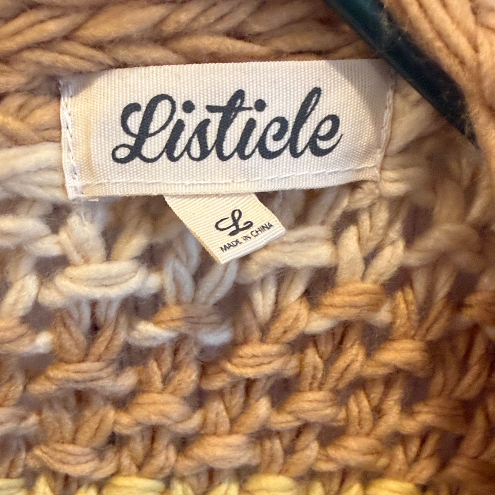 Listicle Colorful Knit Cardigan - Picture 4 of 5